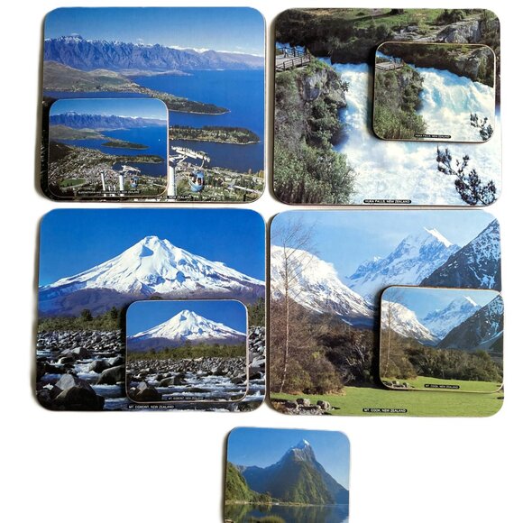 Jason New Zealand Set of 4 Placemats & 5 Coasters-Cork Backed - Picture 1 of 8